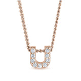 Rose Gold Finish Initial Pendant