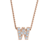 Rose Gold Finish Initial Pendant