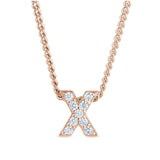 Rose Gold Finish Initial Pendant