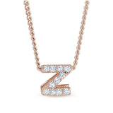 Rose Gold Finish Initial Pendant