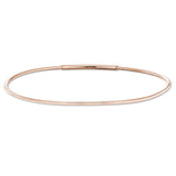 Rose gold finish finish sterling silver flexible birthgem charm bracelet 7.5