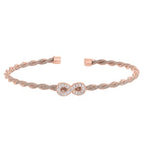 Twisted Cable Cuff Bracelet with Central Infinity