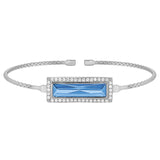 Rectangle Birthstone Cuff Bracelet - December