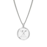 White Enamel Initial Pendant
