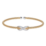 Basketweve Cuff Bracelet with Central Infinity