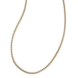 24 Stainless Steel Gold IP Plated 2.5mm Rounded Box Chain