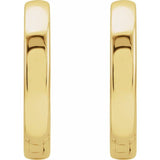 14K Yellow Hinged 12 mm Hoop Earrings