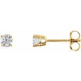 14K Yellow 1/6 CTW Natural Diamond Stud Earrings