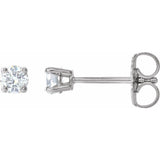 Platinum 1/6 CTW Natural Diamond Stud Earrings