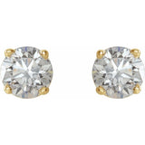 14K Yellow Gold 3/8 CTW Natural White Diamond Earrings