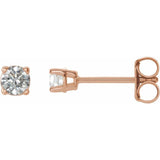 14K Rose 3/8 CTW Natural Diamond Stud Earrings
