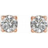 14K Rose 3/8 CTW Natural Diamond Stud Earrings