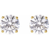 14K Yellow 2 1/2 CTW Lab-Grown Diamond Stud Earrings