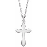 Sterling Silver Cross 18" Necklace