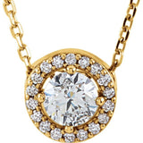 14K Yellow 1/5 CTW Lab-Grown Diamond Halo-Style 16