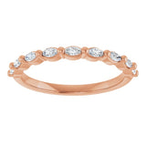 14K Rose 1/4 CTW Lab-Grown Diamond Anniversary Band