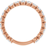 14K Rose 1 1/6 CTW Lab-Grown Diamond Anniversary Band