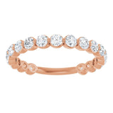 14K Rose 1 1/6 CTW Lab-Grown Diamond Anniversary Band