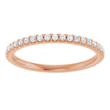 14K Rose 1/4 CTW Lab-Grown Diamond Anniversary Band