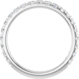 14K White 5/8 CTW Lab-Grown Diamond French-Set Anniversary Band