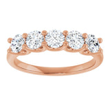 14K Rose 1 CTW Lab-Grown Diamond Anniversary Band