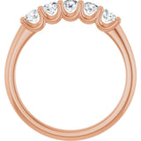 14K Rose 1/2 CTW Lab-Grown Diamond Anniversary Band