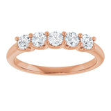 14K Rose 1/2 CTW Lab-Grown Diamond Anniversary Band