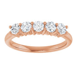 14K Rose 1/6 CTW Lab-Grown Diamond Anniversary Band