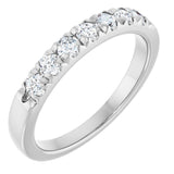 14K White 3/8 CTW Lab-Grown Diamond French-Set Anniversary Band