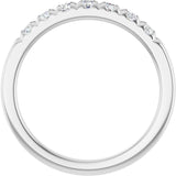 14K White 3/8 CTW Lab-Grown Diamond French-Set Anniversary Band