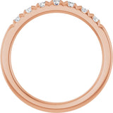 14K Rose 3/8 CTW Lab-Grown Diamond French-Set Anniversary Band