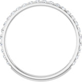 Platinum 1/3 CTW Lab-Grown Diamond French-Set Anniversary Band