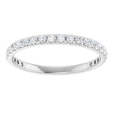 Platinum 1/3 CTW Lab-Grown Diamond French-Set Anniversary Band