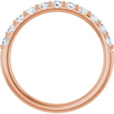 14K Rose 1/2 CTW Lab-Grown Diamond Anniversary Band