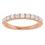14K Rose 1/2 CTW Lab-Grown Diamond Anniversary Band