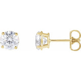 14K Yellow Gold 4 CTW Lab-Grown Diamond Earrings