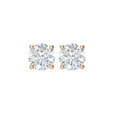 14K Rose 4 CTW Lab-Grown Diamond Stud Earrings