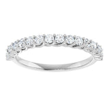 14K White 1/2 CTW Natural Diamond Anniversary  Band