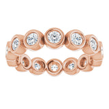 14K Rose 1 CTW Lab-Grown Diamond  Eternity Band