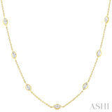 2 ctw Marquise Cut Diamond Fashion Necklace in 14K Yellow Gold