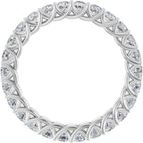 Platinum 1 3/8 CTW Natural Diamond Eternity Band