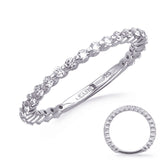14 KT Rounds Shape White Gold Wedding Band