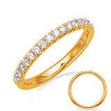 14 KT Rounds Shape Yellow Gold Matching Band
