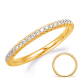 14 KT Rounds Shape Yellow Gold Wedding Band