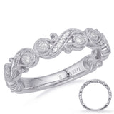 14 KT Rounds Shape White Gold Matching Band