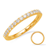 14 KT Rounds Shape Yellow Gold Matching Band