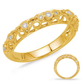 14 KT Rounds Shape Yellow Gold Matching Band