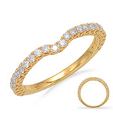 14 KT Rounds Shape Yellow Gold Matching Band