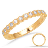 14 KT Rounds Shape Yellow Gold Matching Band