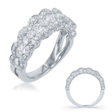 14 KT Rounds Shape White Gold Wedding Band